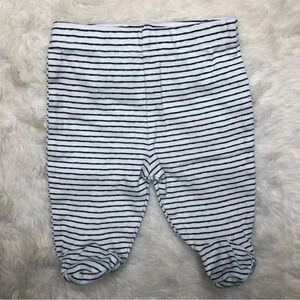 Gerber Sweatpants Footed  White / Black Stripes Size Newborn